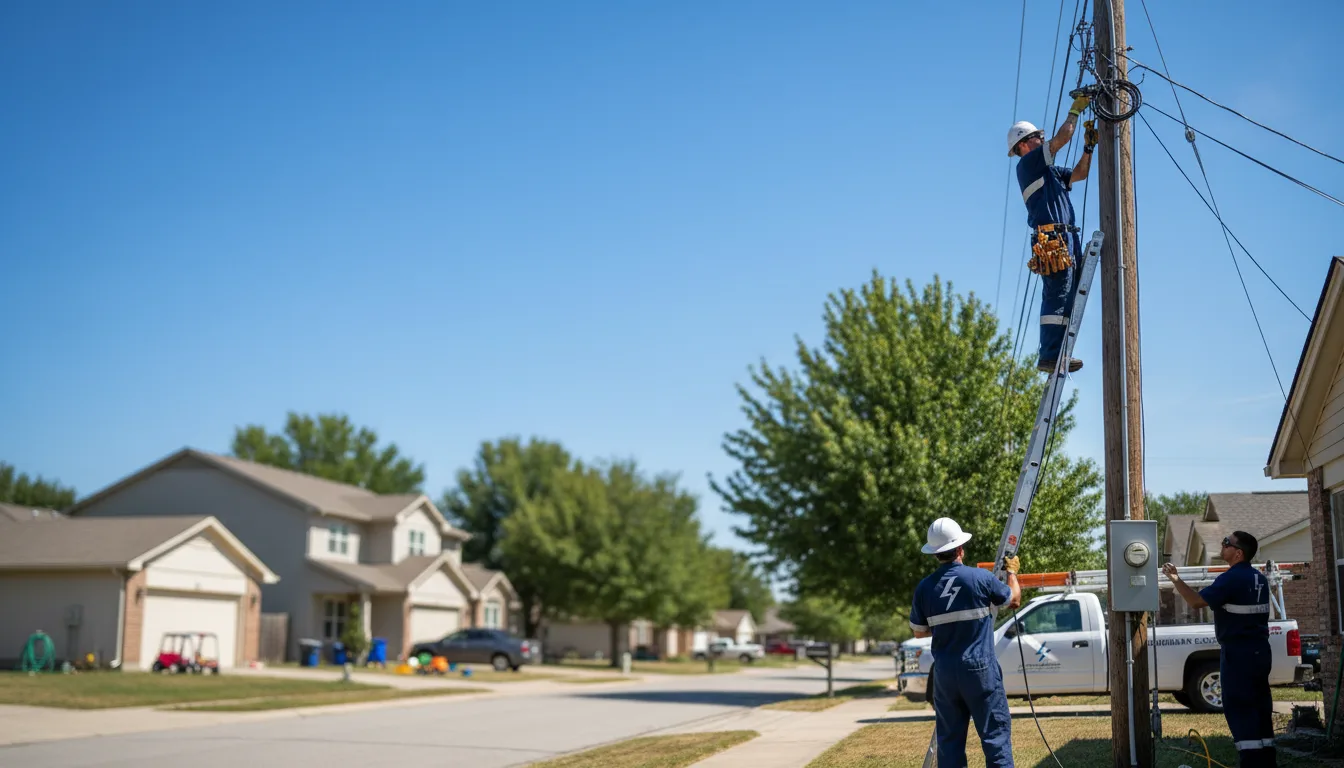 Residential electrician providing installation services in Olathe, KS